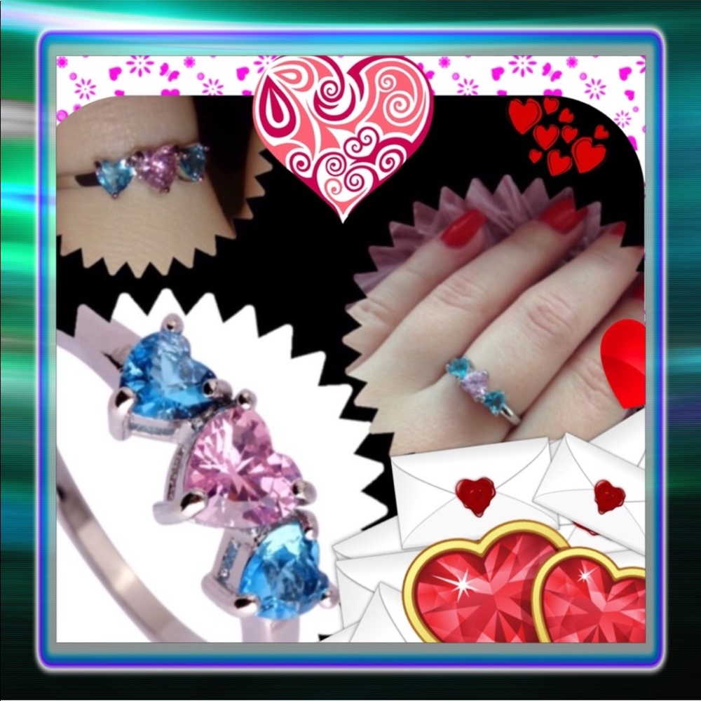 Three Heart Ring 💍 - Picture 2 of 8